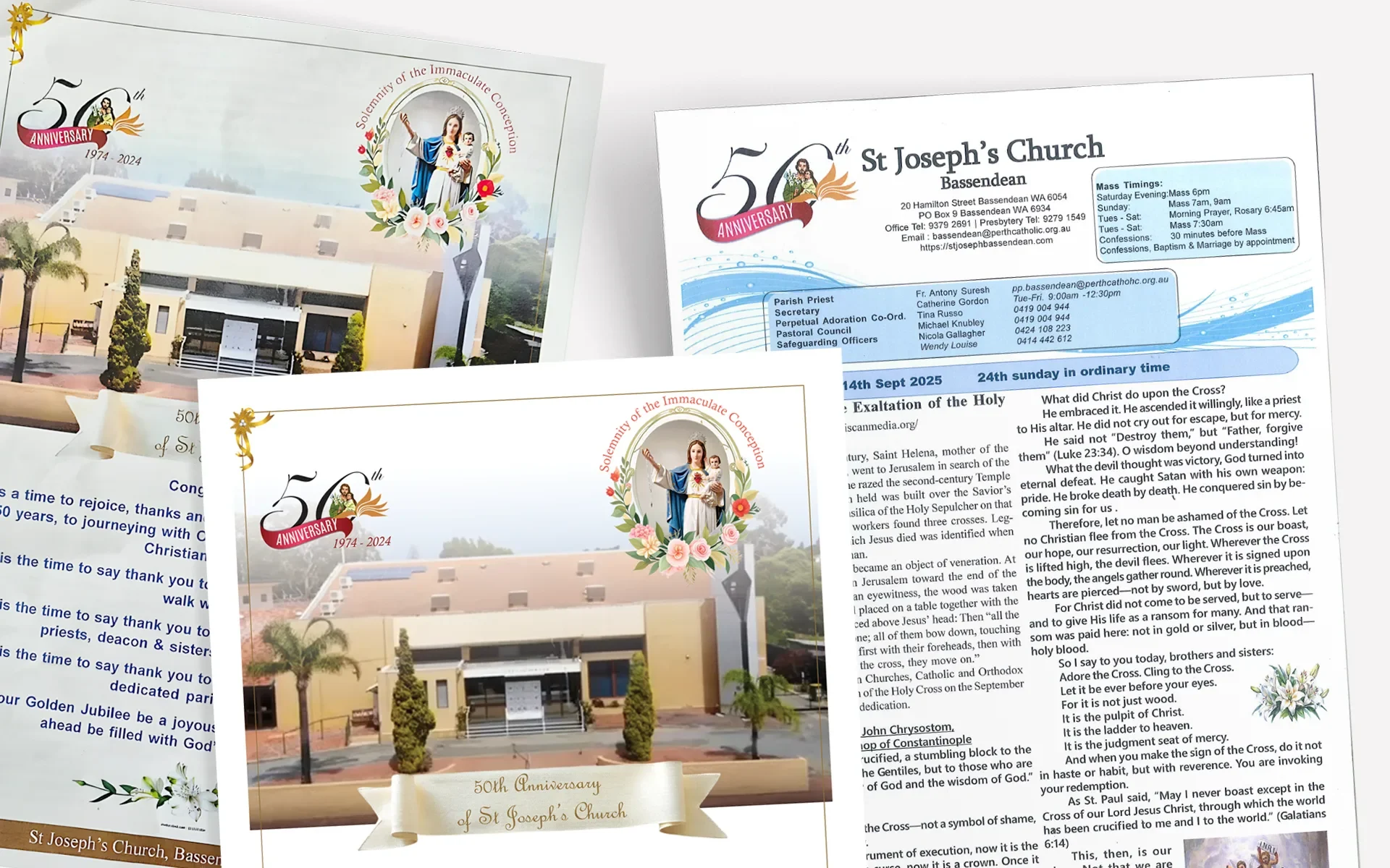 Print material for St Joseph Church