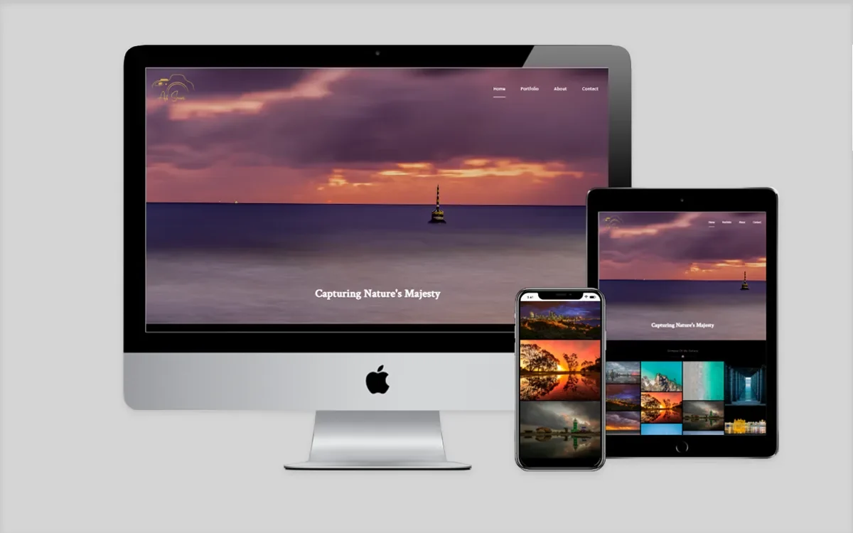 AB Snaps website on various devices